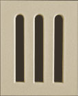 Kályhacsempe - Áttört hosszú takaró oszlopos - 225 × 275 × 45 mm