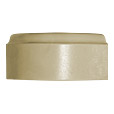 Kályhacsempe - Íves beforduló lábazati szegély sarok - 111/111 × 50 × 20 mm