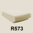 kachle - Półka zaokrąglona zamknięty lawy (R573) - 225 × 73 × 260 mm
