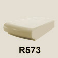 kachle - Półka zaokrąglona zamknięty prawy (R573) - 225 × 73 × 260 mm